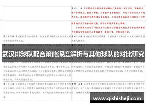 武汉排球队配合策略深度解析与其他球队的对比研究